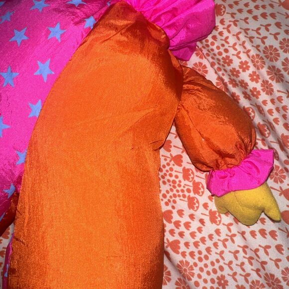 Applause Sesame Street Big Bird Parachute Clown 14" Plush Stuffed Doll 1986 - Picture 5 of 13